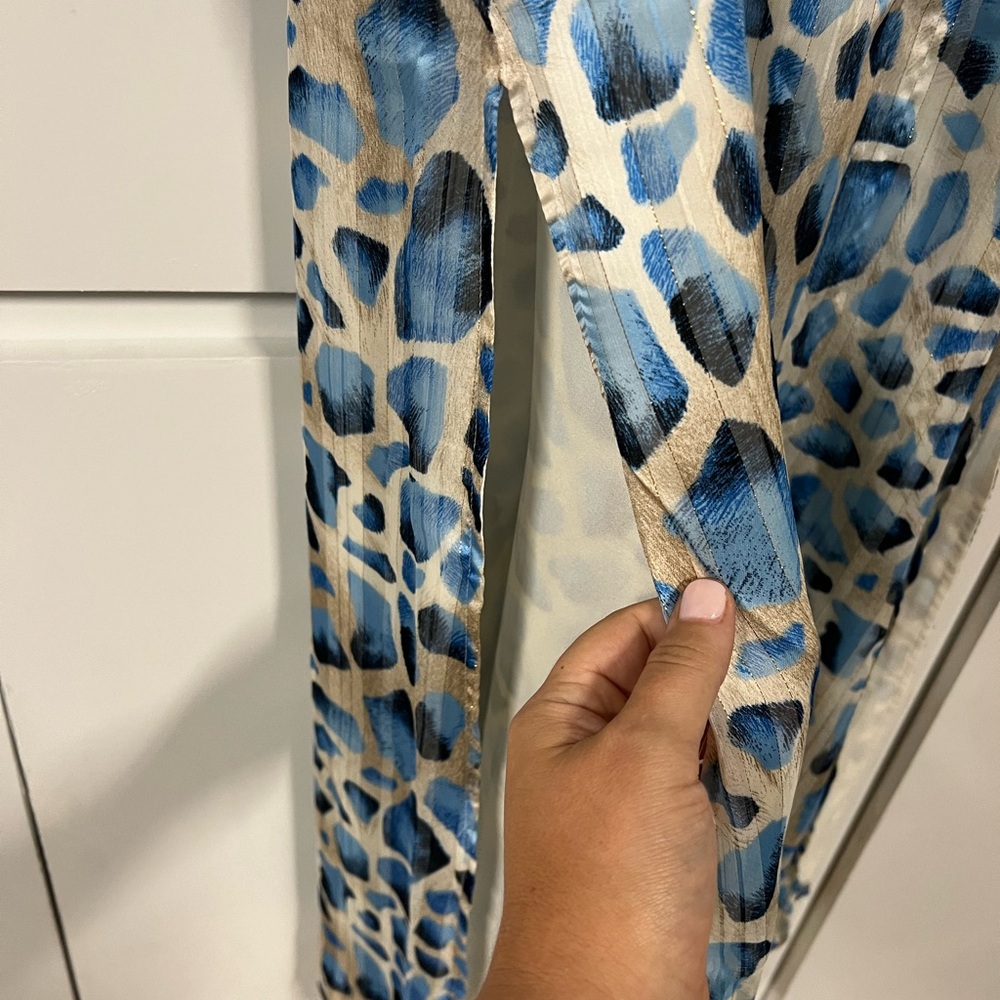 Buddy Love Blue and Cream Long Sleeve Maxi Dress - Picture 6 of 8